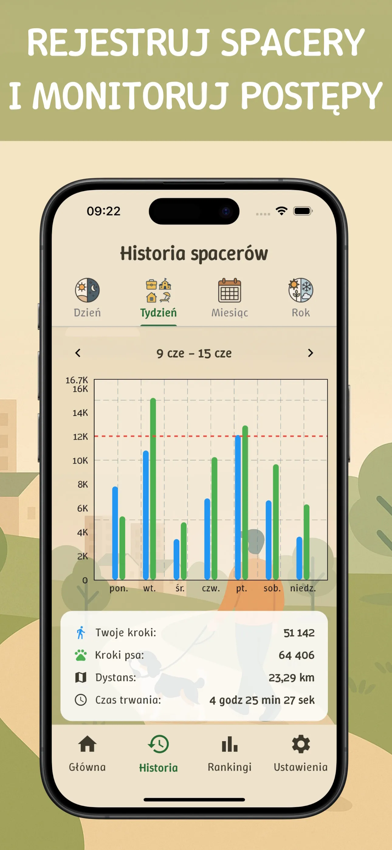 Aplikacja Steps4Dogs - widok funkcji, ekran 5