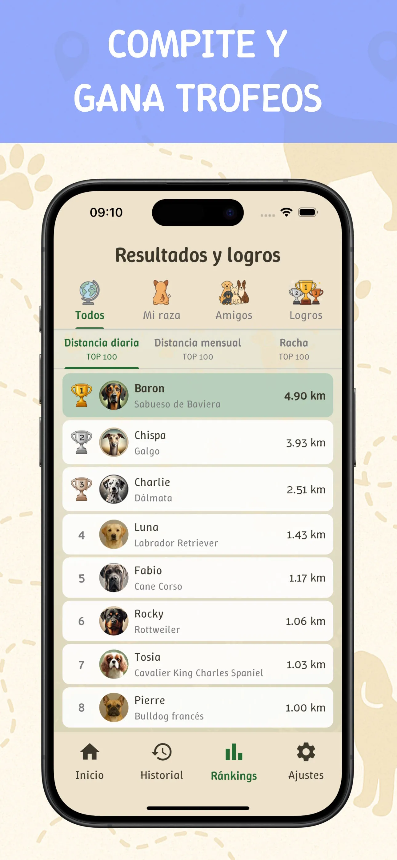 App Steps4Dogs - vista de función, pantalla 6