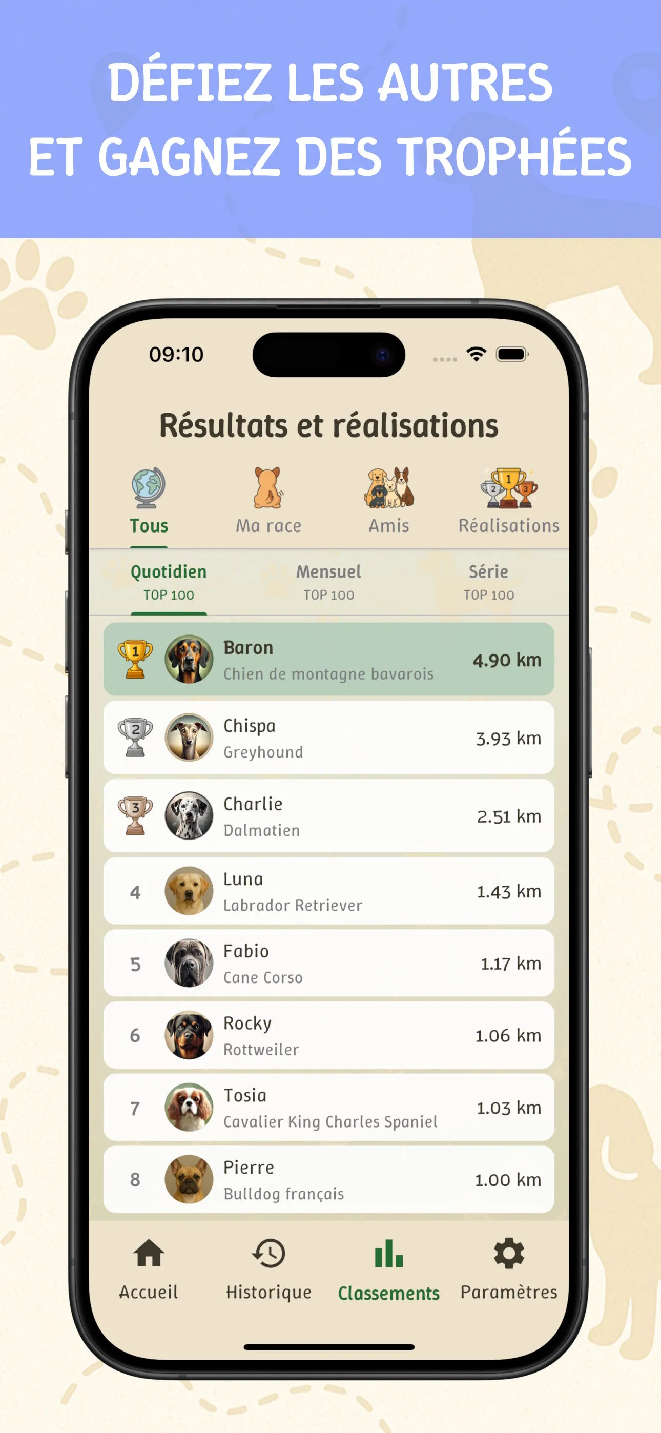 Appli Steps4Dogs - vue fonctionnalité, écran 6