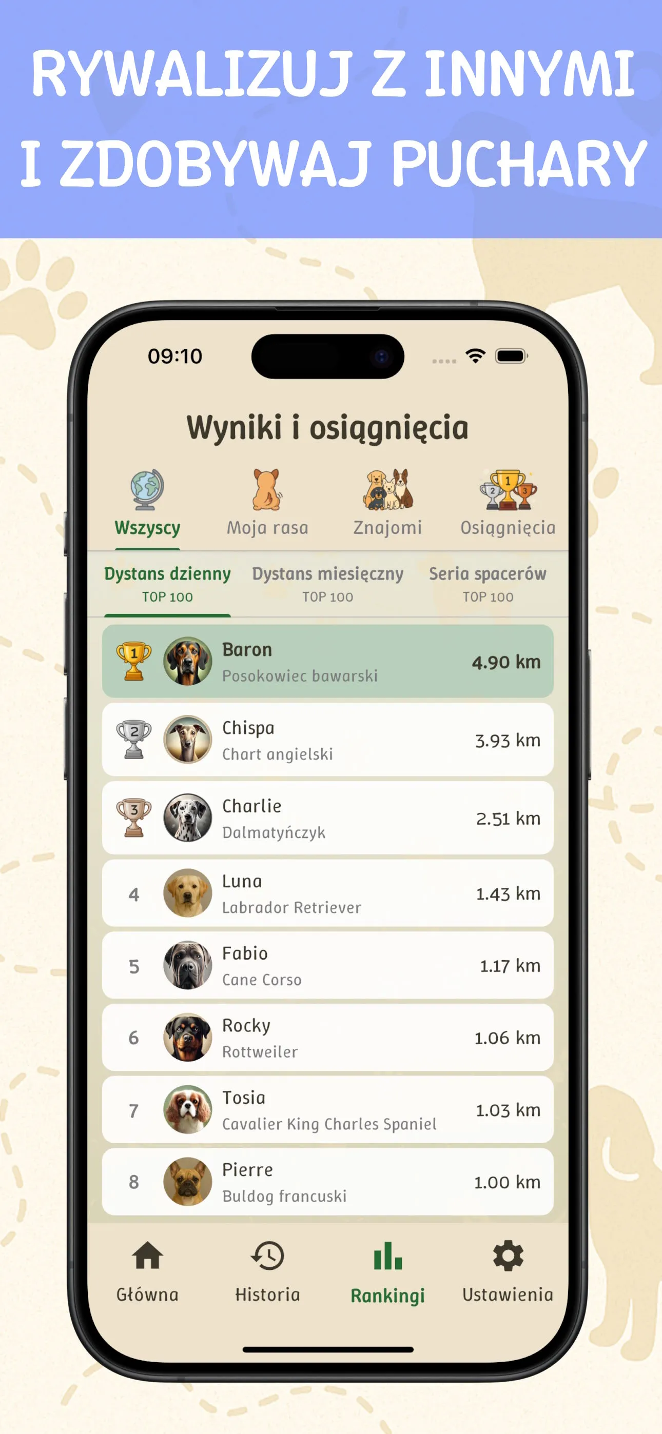 Aplikacja Steps4Dogs - widok funkcji, ekran 6