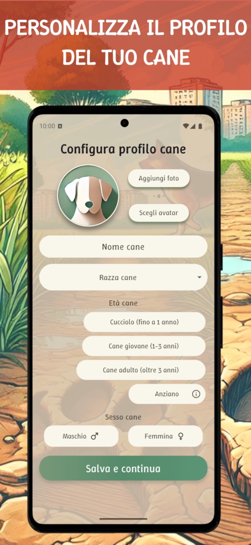 Steps4Dogs – personalizzazione del profilo del cane